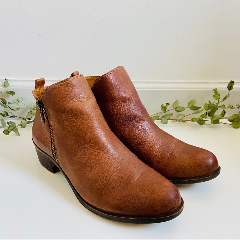 🌸Lucky Brand Basel Bootie Brown 9M Leather EUC🌸